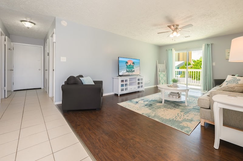 Closet and storage detail in Tropical Tides at Sundial Suites