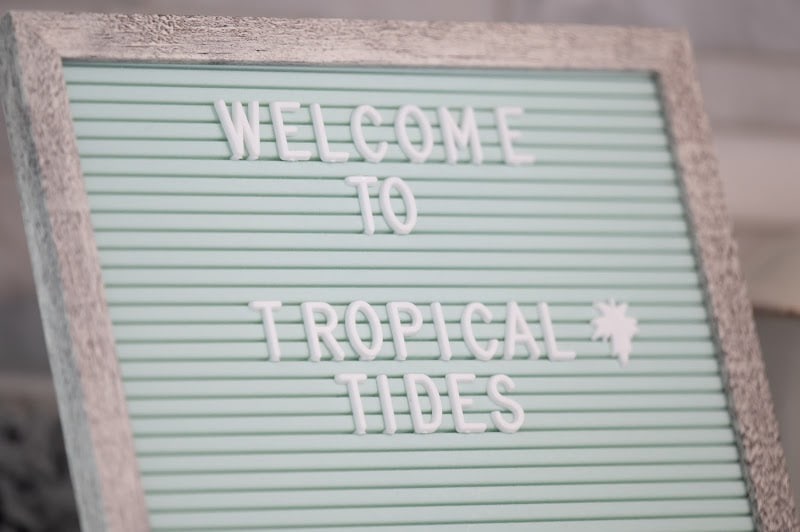 Closet and storage detail in Tropical Tides at Sundial Suites
