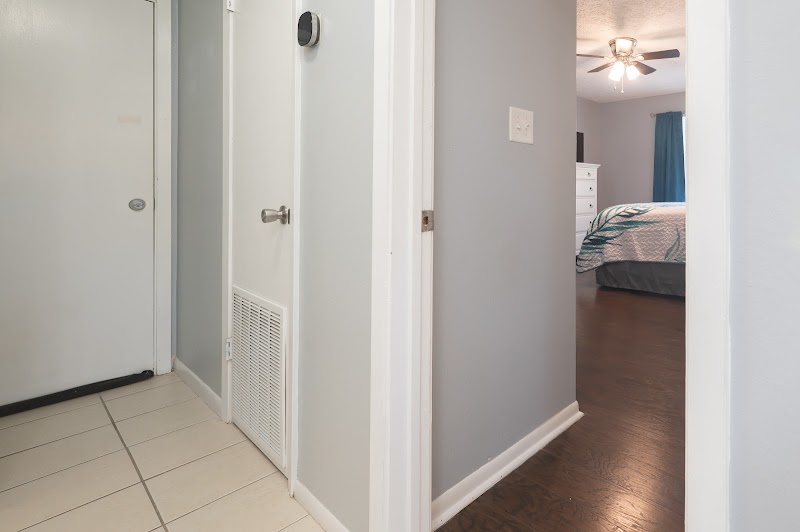 Closet and storage detail in Tropical Tides at Sundial Suites