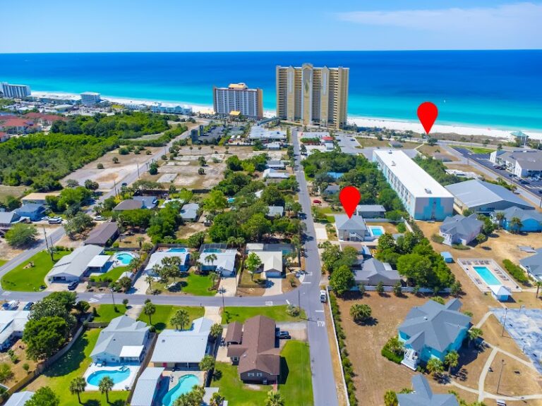 Sundial Suites and the Gulf of Mexico — aerial photo of Panama City Beach