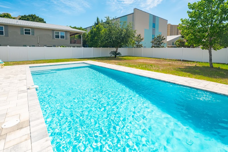 Pool deck and seating at Sundial Suites Panama City Beach