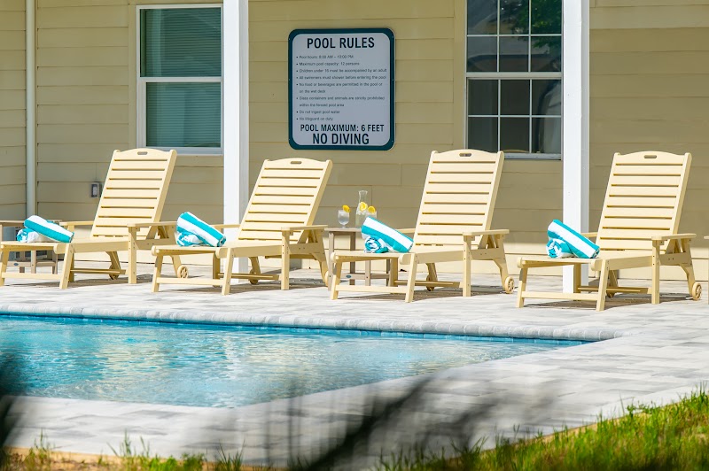 Side view of Sundial Suites and pool deck Panama City Beach
