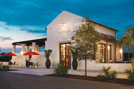 Fonville Press at Alys Beach — iconic white Alys architecture
