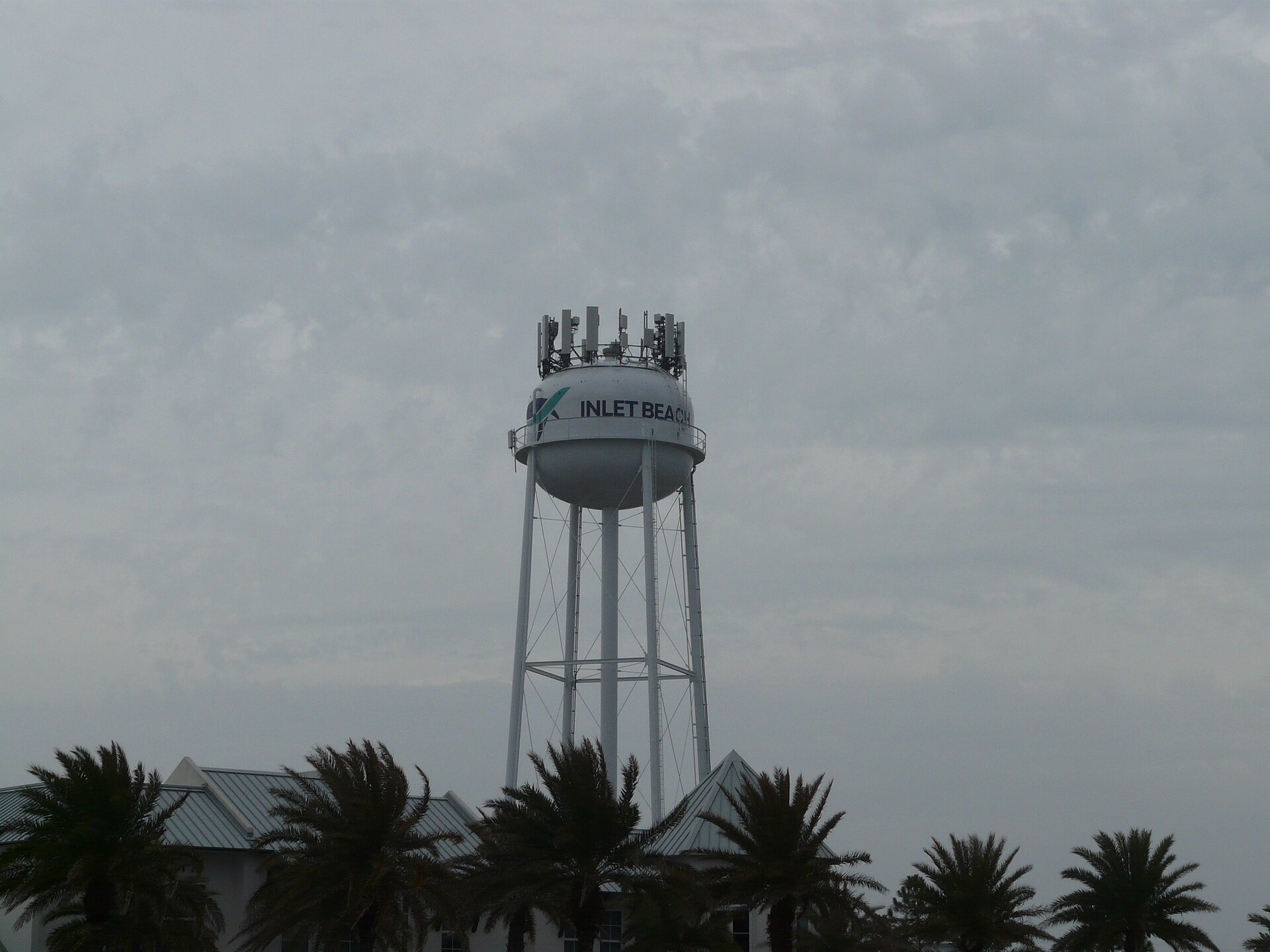 Inlet Beach water tower at the east end of 30A