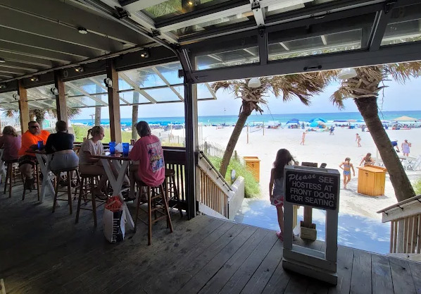Schooners beachfront deck overlooking the Gulf in PCB
